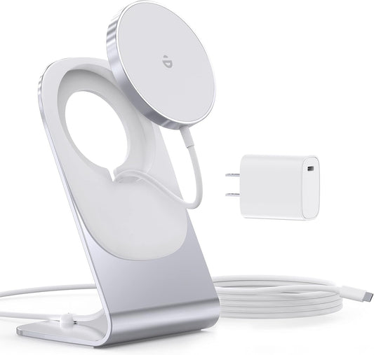 Magnetic Wireless Charger for iPhone 16/15/14/13/12 - Mag Charger+20W USB C Adapter, Fast Wireless Charging Stand/Pad with 5ft USB-C Cable for iPhone 16/15/14/13/12 Pro Max Plus Mini,Mag-Safe Charger