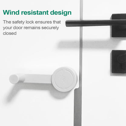 Door Lever Lock, Baby Proofing Tool, Pet Safety Guard, Easy Install Adhesive Mount, Lever Compatible Design For Bathroom, Bedroom, Vacation Properties, Neutral Color