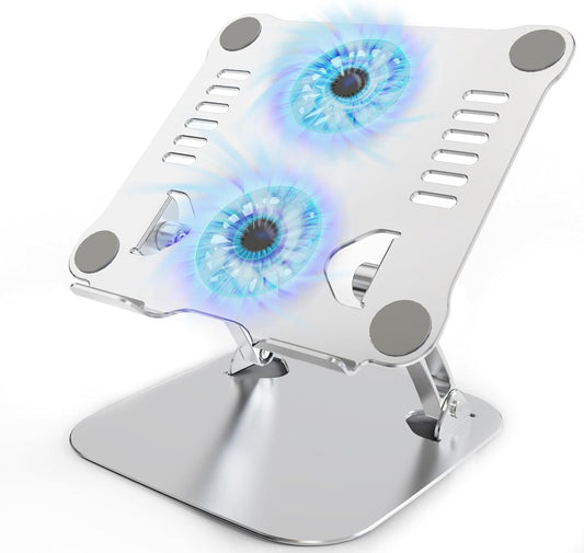 PHOCAR Laptop Stand with Cooling Fan, Laptop Cooling Pad, Adjustable Height Laptop Riser for Gaming Laptop, MacBook Air Pro, Dell, HP, ASUS, Lenovo, Xiaomi