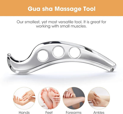 Medical Grade Stainless Steel Gua Sha Scraping Massage Tool -IASTM TOOL- Body Care Scraping Massage Tool - Relaxing Soft Tissue Tools - Reduce Neck,Back,Arm muscle Pain(Robulove-9)