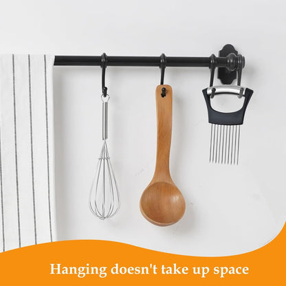 TIVUNORON 2 Pcs Onion Holder for Slicing, Onion Fork Steel for Vegetables, Vegetable Cutting Auxiliary Tool for Tomato Potato Lemon Oranges Kitchen Gadgets