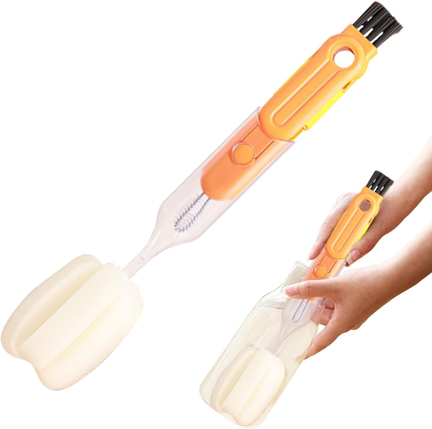 Cup Lid Cleaning Brush, Water Bottle Scrubber, 12,6 x 2,36 in Multifunctional Kitchen Tool, Groove Cleaner, Essential Washing Brush for Tumbler, Bottle, Cups