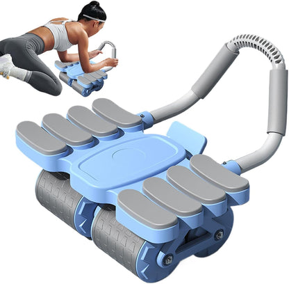 ABS Roller, Gym Equipment Ab Trainer with Elbow Support, Stable Addominal Exercise Wheel, Core Strength Workout Machine, Portable Fitness Gear for Home, Indoor Training
