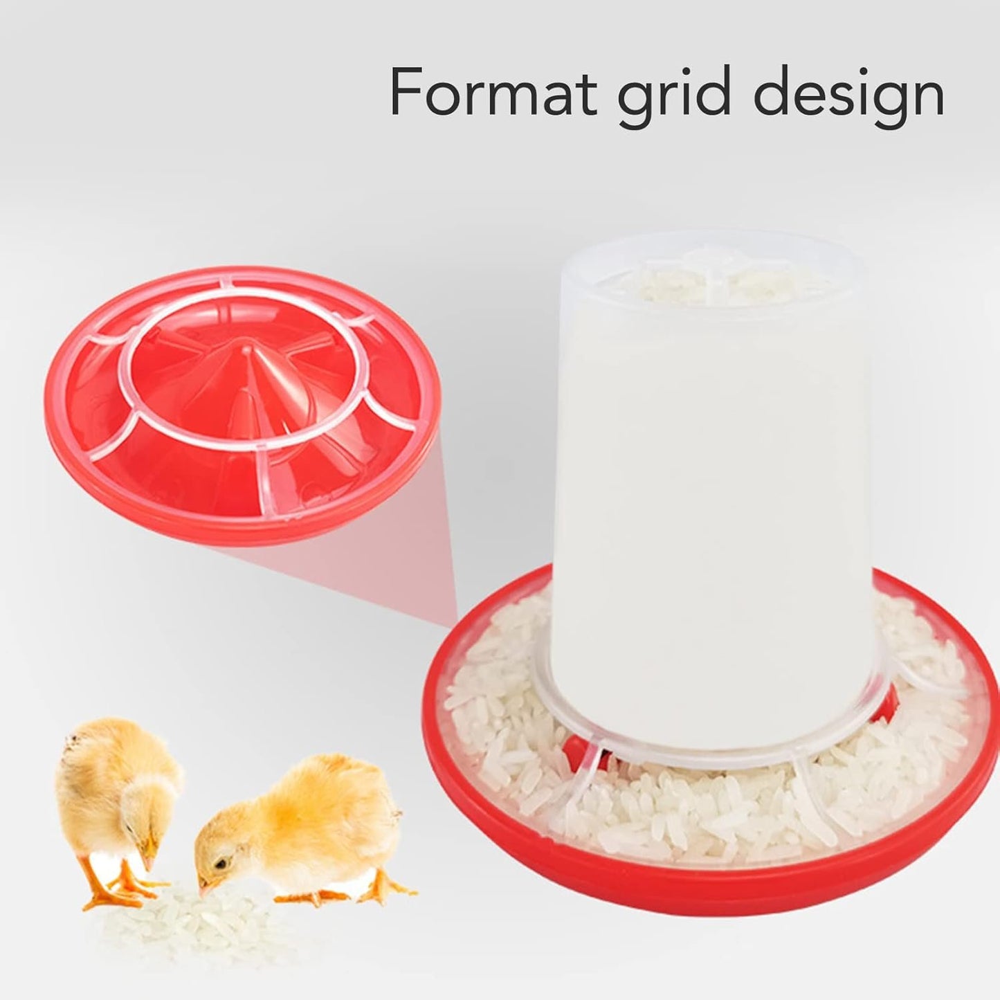 Chicken Water Feeder and Waterer Kit - Automatic Chick Feeding and Watering Equipment With 160ML Feeder, Rotary Sleeve Design for Poultry