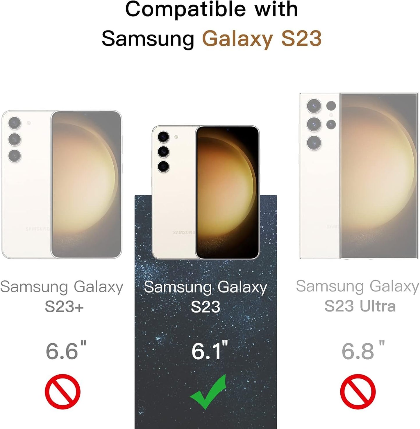 JETech Privacy Screen Protector for Samsung Galaxy S23 5G 6.1-Inch with Camera Lens Protector, Anti-Spy Tempered Glass Film, Fingerprint ID Compatible, 2-Pack Each