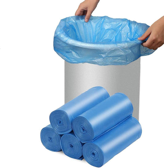 Inwaysin Compostable Trash Bags, 13-15 Gallon Biodegradable Trash Bags Recycled Garbage Bags Unscented Wastebasket Liners for Kitchen Office(75 Counts, Blue)
