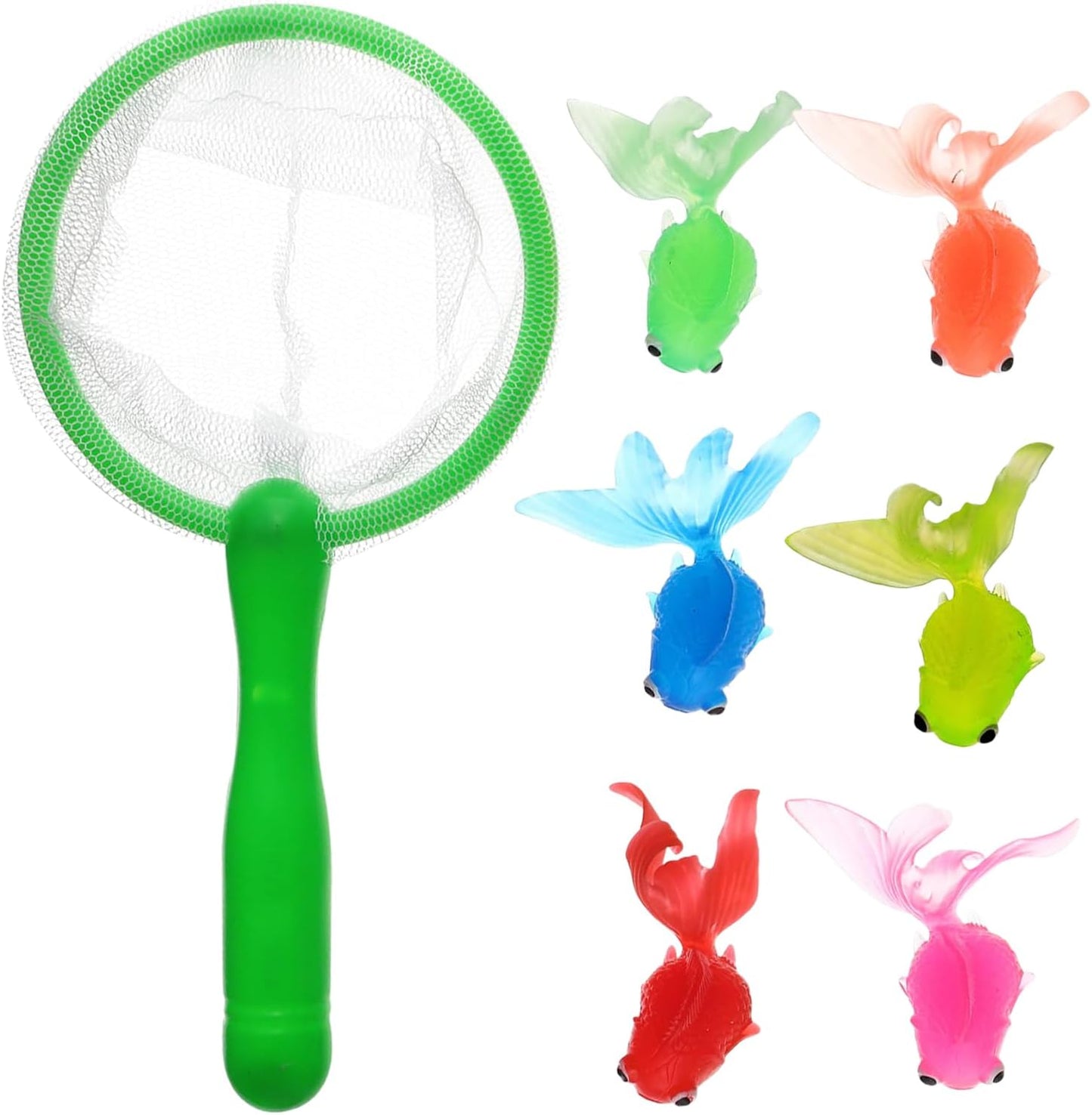 Fishing Bath Toy, Floating Animal Fish Catching Game, Fishing Net Bath Toys, Play, 18x9cm/7.09x3.54 inches, Ideal for Little Boys and Girls, Interactive, Multicolor