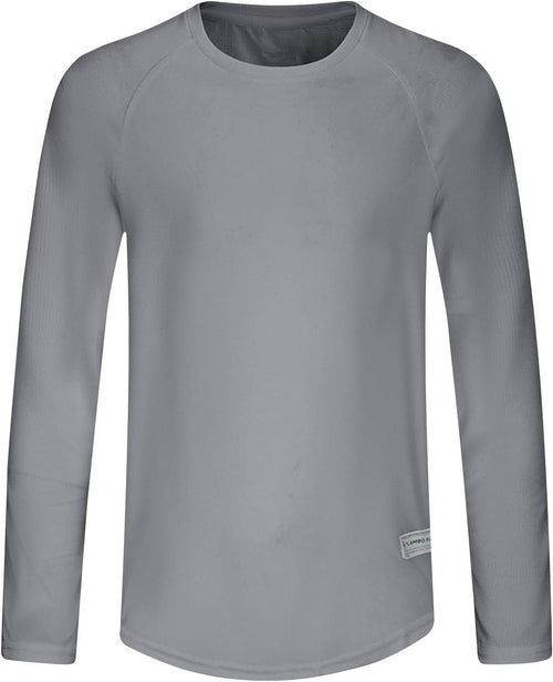 Mens UPF 50 + Long Sleeve Swim Shirts Quick Dry Sun Protection Fishing Hiking Athletic Workout Shirt Lightweight Summer
