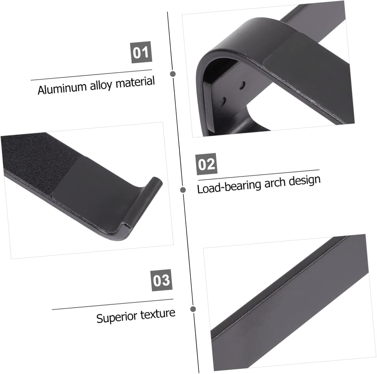 TEHAUX Aluminum Alloy Laptop Riser Holder for Desk Ergonomic Cooling Stand with Non Slip Pads Supports Laptops Durable and Stable