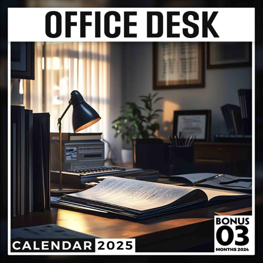 Office Desk 2025: Elevate Your Workspace with Over a Year of Smart Planning Solutions, Designed for a Large Format to Keep You on Track