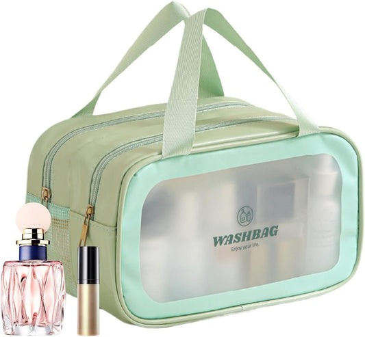 Travel Toiletry Bag, Multiple Compartments Travel Storage Bag, Portable Makeup Organizer, Large Capacity Hygiene Kit, Compact Shower Caddy, Convenient Pouch for Facial Cleanser