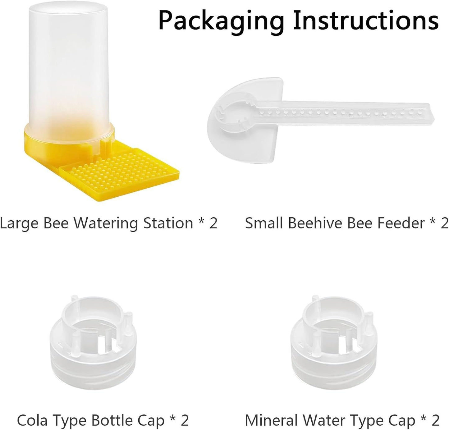 4 Pack Bee Feeders for Hives Honey Feeder 2 Large and 2 Small Bee Water Feeder Honey Beehive Entrance Feeder Beekeeping Water Dispenser Bee Drinking Beekeeping Equipment Nest Beekeeper Tools