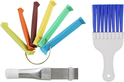 Condenser Comb, Air Conditioner, Portable Stainless Steel Fin Comb, Lightweight & Ergonomic, Essential Radiator Cleaning Tool For Home & Maintenance, 6.1x0.98x0.39 Inches