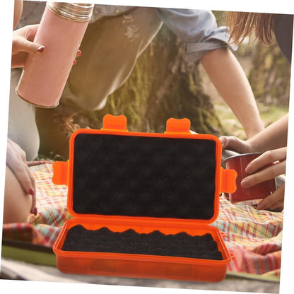 SOESFOUFU Box Case Emergency Waterproof Outdoor Storage Tools Camping Matches Orange Plastic