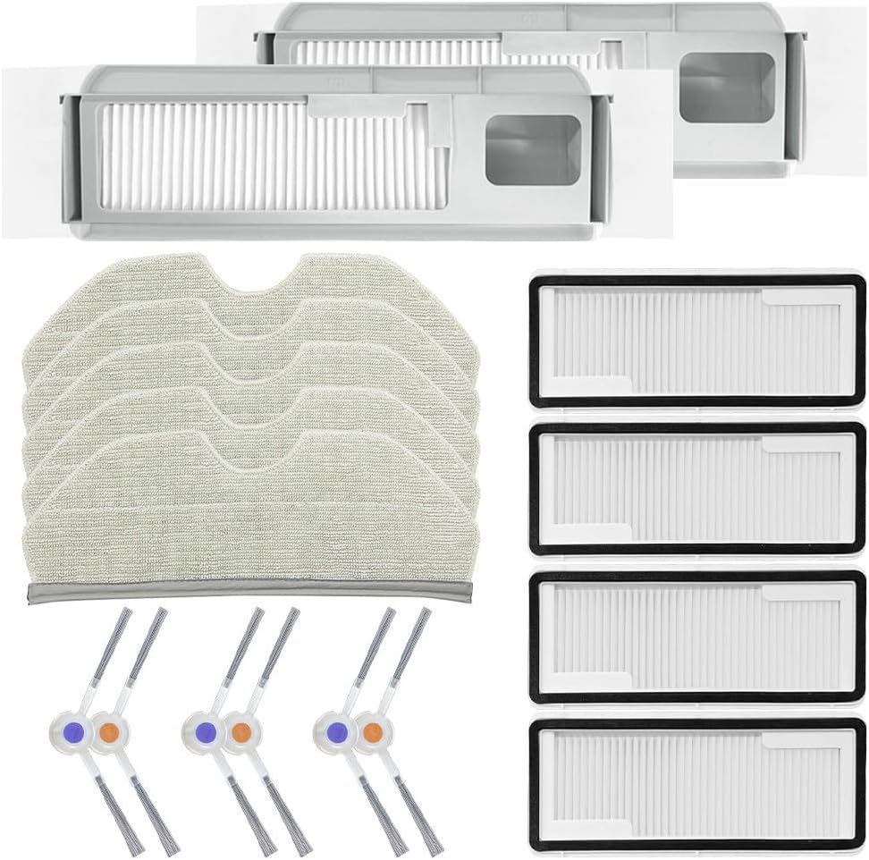 Cleaning Essentials - Panno per mocio, sacchetti per la polvere e spazzole laterali per Narwal Freo X Ultra e Freo X Plus K1