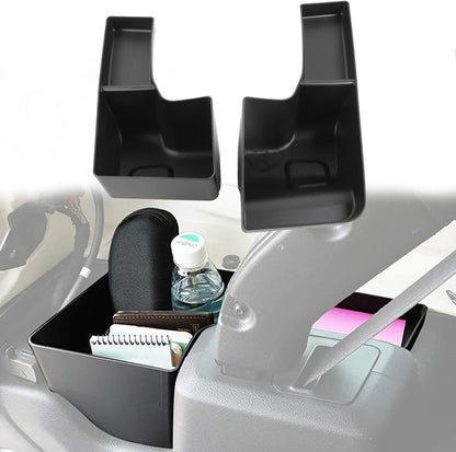 YOCTM Wheel Well Storage Bin Rear Trunk Organizer Tray For 2018-2023 Jeep Wrangler JL JLU Rubicon Sport Sahara Interior Storage Accessories Black (Trunk Storage L&R)