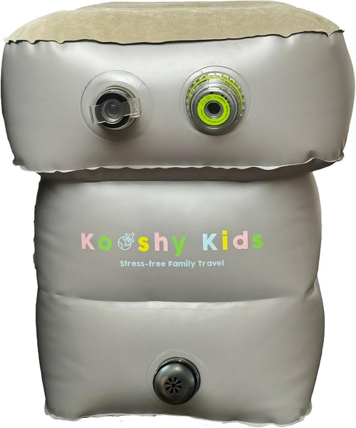 Kooshy Kids Self-Inflating Kooshion – World’s First Rechargeable Travel Cushion for Kids – Compact, Lightweight, Adjustable Comfort for Airplanes, Cars & Trains