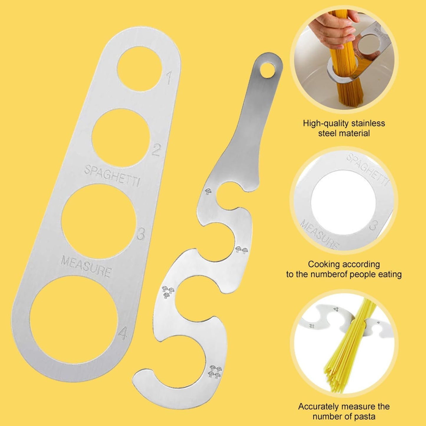 Measuring Spaghetti Tool, Pasta Measure Noodle Portion, 1-4 Adults Noodle Portion Measurement, Noodle Control Gadgets for Kitchen Cooking Tool