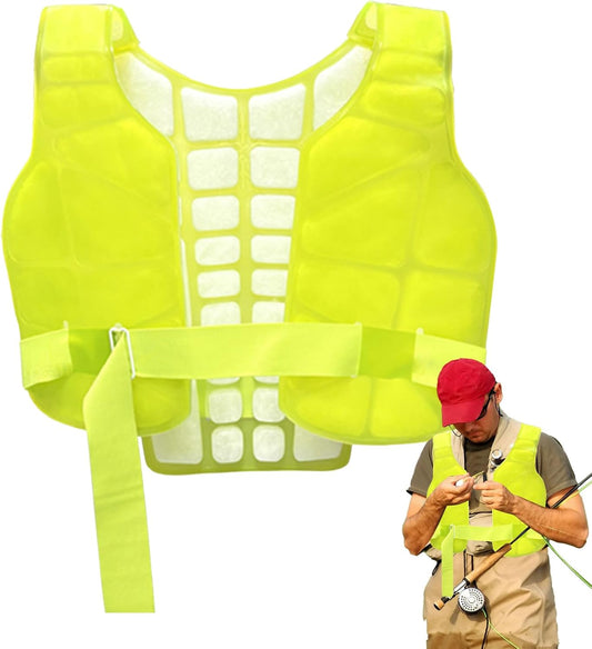 Cooling Vest, Reusable Adjustable Ice Vest, Personal Protective Equipment & Safety Gear, for Work, Workout, Construction, Motorcycle, Fishing, Sun Protection, Camping Outdoorwear, Green, Se référer