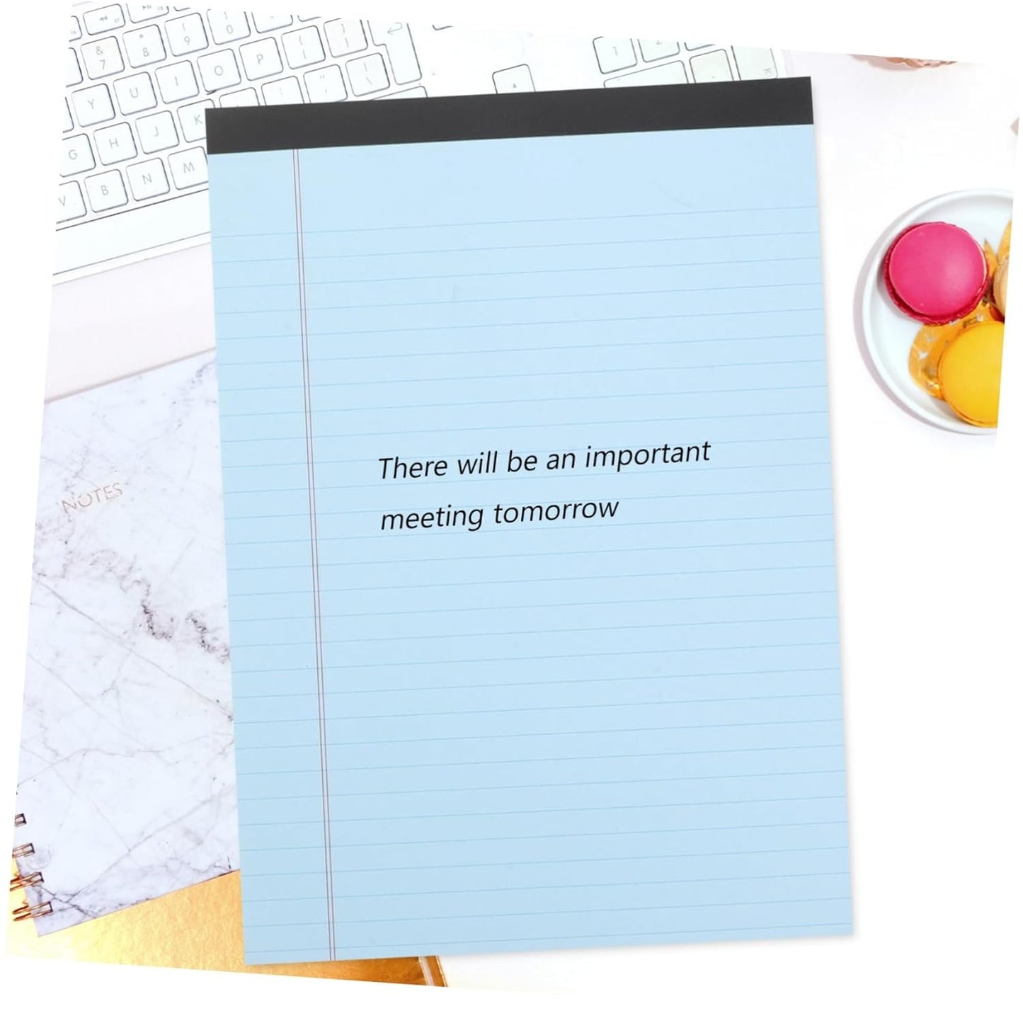 FUNNETOYU 4pcs College Ruled Legal Pads: 11.7 X 8.5 Inch A4 Writing Notebook - Clear Print Paper Note Pads - Office Home School Supplies