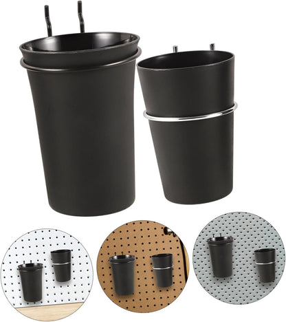 DIYEAH 2pcs Pegboard Organizer with Strong Bracket Design for Tool Storage Easy Install Wall Mount Drill Organizer Includes Cup Holders for Workspace Organization