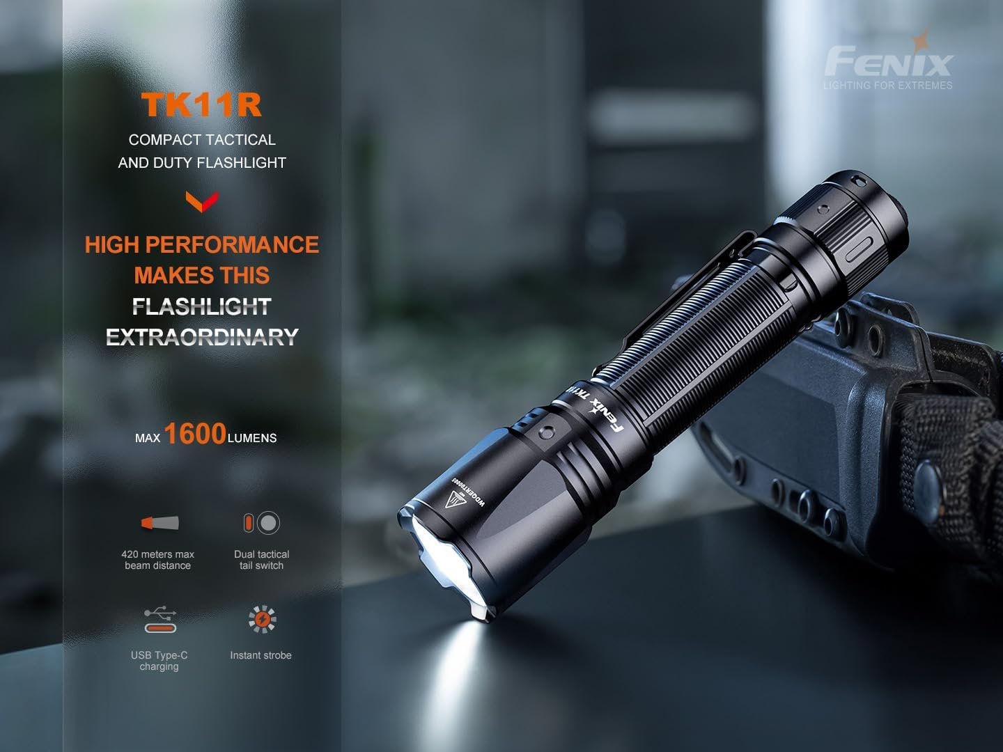 Fenix TK11R Rechargeable Tactical Flashlight ** Canadian Edition