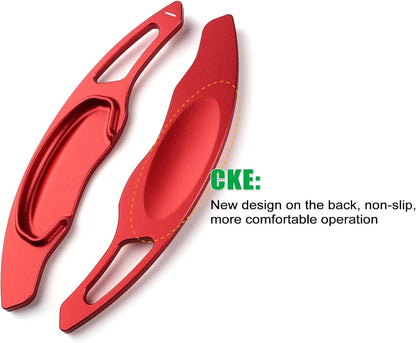 CKE 2pcs Compatible with Honda Civic Accord CR-V Pilot 2025 2024 2023 Accessories Car Paddle Shifter Extension Interior Shift Cover Trims -Red