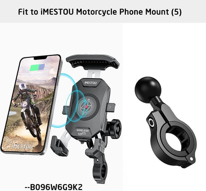 Aluminium 1" Handlebar Ball Adapters Compatible with Ram/iMESTOU Phone Mounts with 1" Ball Sockets