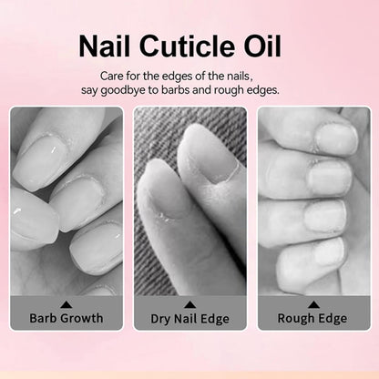 Cuticle Nail Oil, Hydrating Fingernail Care, Nourishing & Repairing Formula, Moisturizing & Strengthening, Travel & Home Use, 15ml, Clear, Single Bottle
