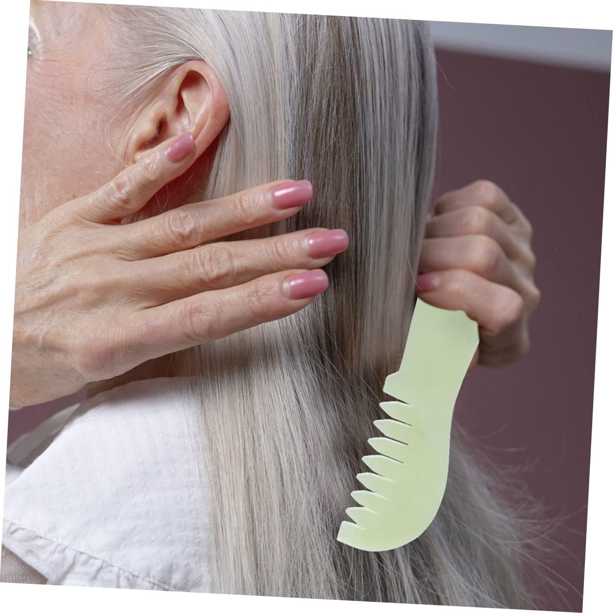 Ipetboom 2Pcs Jade Scalp Massage Comb Jade Combs for Relaxation and Muscle Relief Unique Design for Scraping Promote for Daily Use