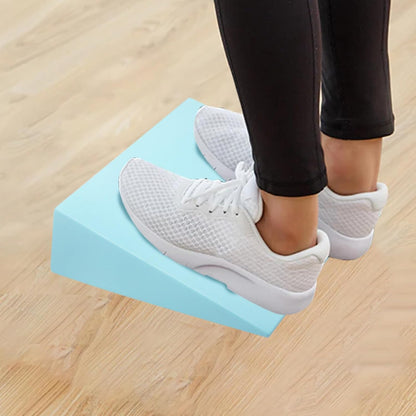 Slant Board Calf Stretching, Non-Slip Yoga Wedge, 12.8x11.81 Inches with High-Density Eva Foam, Portable Fitness Gear for Men Women, Professional Grade Workout, Black Blue