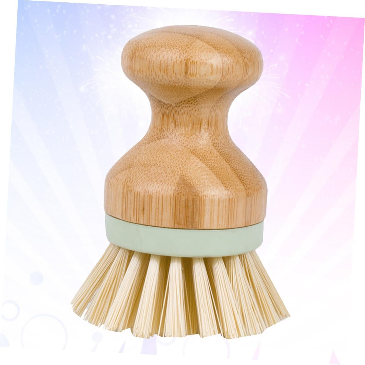 WRITWAA 1pc Durable Solid Wood Dish Brush Kitchen Cleaning Brush for Pots and Dishes Non Slip Handle Strong