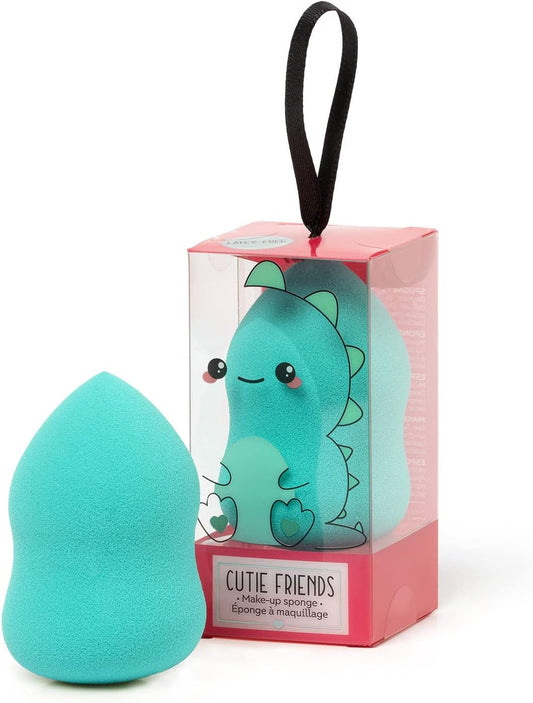 Legami - Make Up Sponge, for the Application of Foundation and Concealers, Spreads the Product without Absorpting Too Much, Practical and Uniform, Soft to the Touch, Diameter 4 cm, Dino Theme