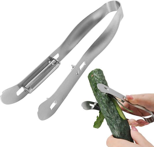 Peelers for Kitchen, Double-Sided Stainless Steel Cactus Peeling Tool, Kitchen Gadgets Tools for Salad Making Juicing Restaurant Outdoor Market Food Prep