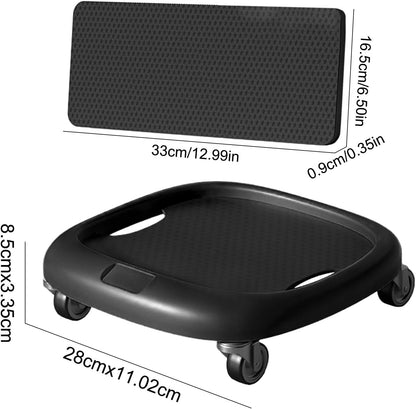 Ab Wheel, 360 gradi rotanti addominali Board, Core Trainer, Training Equipment with Mat, ABS Material Compact Gear Body Sculptor Waist Strength Fitness for Workouts, 620 g