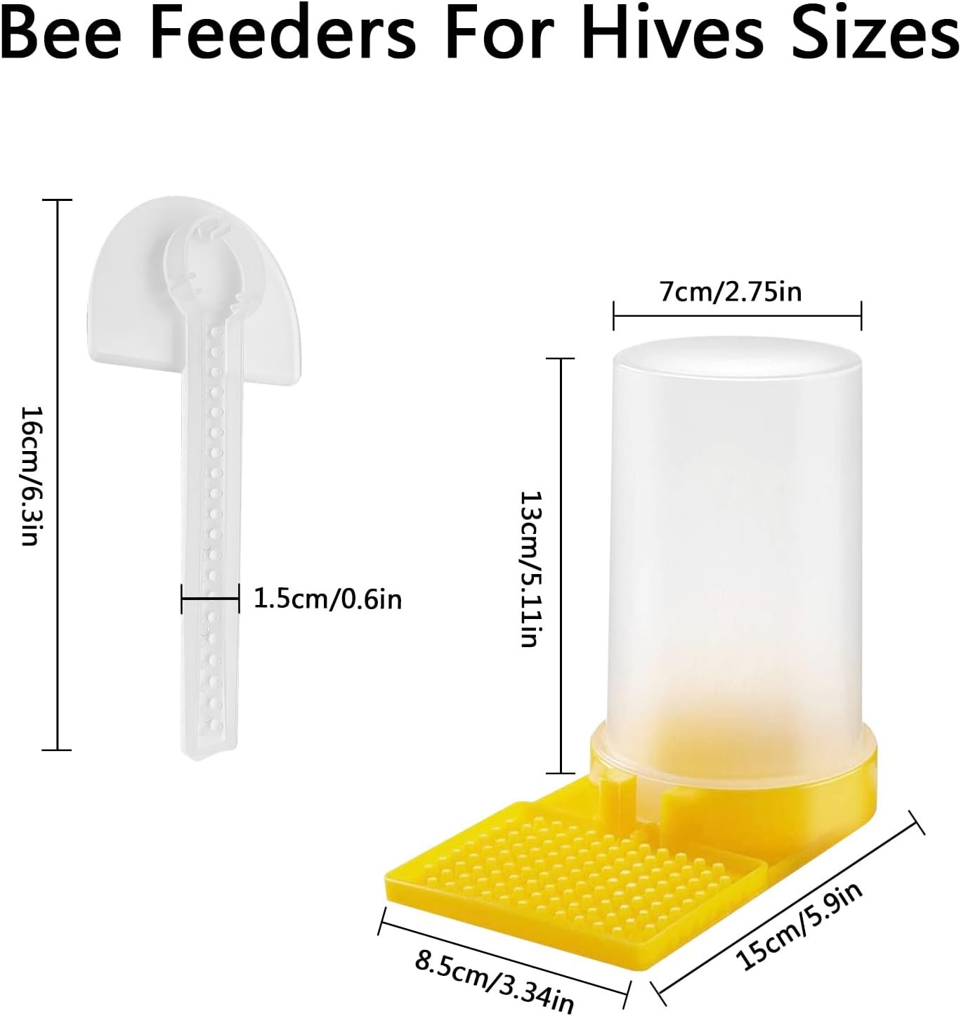 4 Pack Bee Feeders for Hives Honey Feeder 2 Large and 2 Small Bee Water Feeder Honey Beehive Entrance Feeder Beekeeping Water Dispenser Bee Drinking Beekeeping Equipment Nest Beekeeper Tools