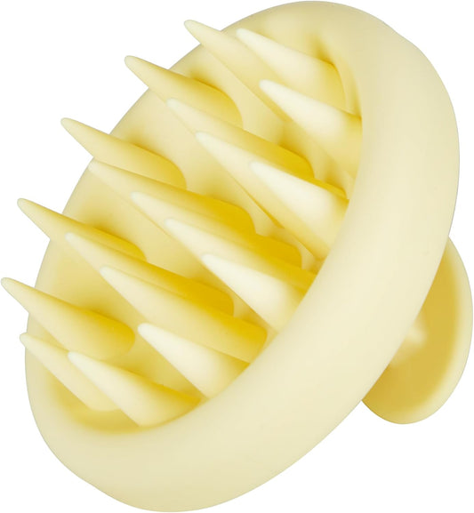 Ba Tools Scalp Massager Shampoo Brush with Soft Silicone Bristles for Scalp Care, Shower Hair Scalp Scrubber Exfoliator for Dandruff Removal and Hair Growth, Wet & Dry for Men, Women and Kids (White)