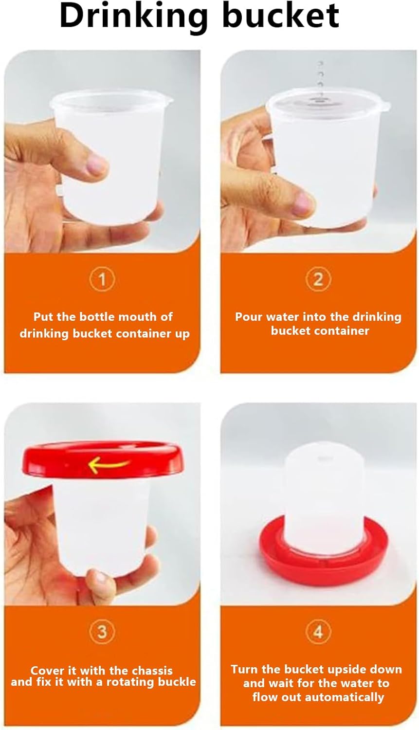 Chicken Water Feeder,Chick Feeder and Waterer Set | Poultry Feeding & Watering Supplies for Farm Pet Outdoor Baby Barn Family Livestock Friends