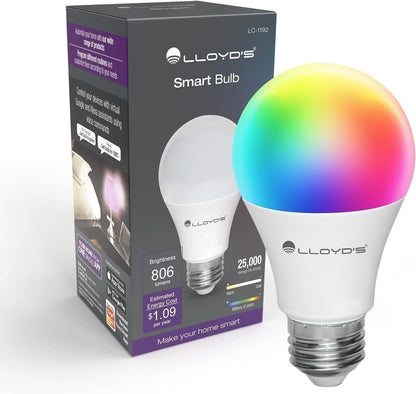 E26 Smart Bulb - Ampoule Intelligente - Alexa Compatible + Google Home Compliant, Colour Changing, LED Smart Light Bulb (10W) Dimmable from The App - Works with 2.4 GHz WiFi