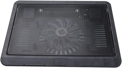 Tuperoymse Laptop Fan Cooling Pad with Big Fans, Portable Laptop Cooling Fan with 2 in 1 USB Port, Blue LED Light, Adjustable Stand