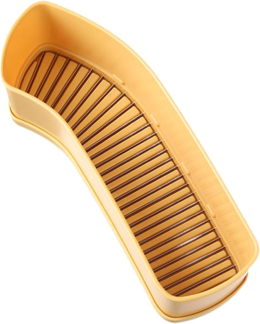 Fenteer Banana Slicer Cucumber Fruit Cutter Portable Lightweight for Quick Meal Prep Space Saving Hands Free Slicing Kitchen Tool, Yellow