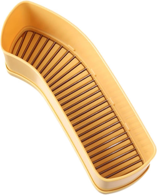 yuksok Banana Slicer Cucumber Fruit Cutter Kitchen Tool 10.4x3x2.8inch for Quick Meal Prep Detachable Base Multifunctional Portable, Yellow