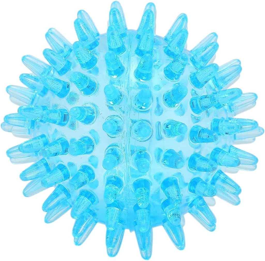 7 CM Soft Transparent Spiky Massage Ball for Hand & Wrist – Stress Relief, Deep Tissue Muscle Roller, Strength Recovery Exercise Tool, Sensory Toy for Relaxation & Stress Management（Blue）