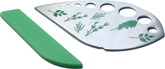 Herb Stripper Stainless Steel Kitchen Herb Leaf Stripping Tool Kitchen Gadgets for Kale, Chard, Collard Greens, Thyme, Basil, Cilantro Tool (9 holes)