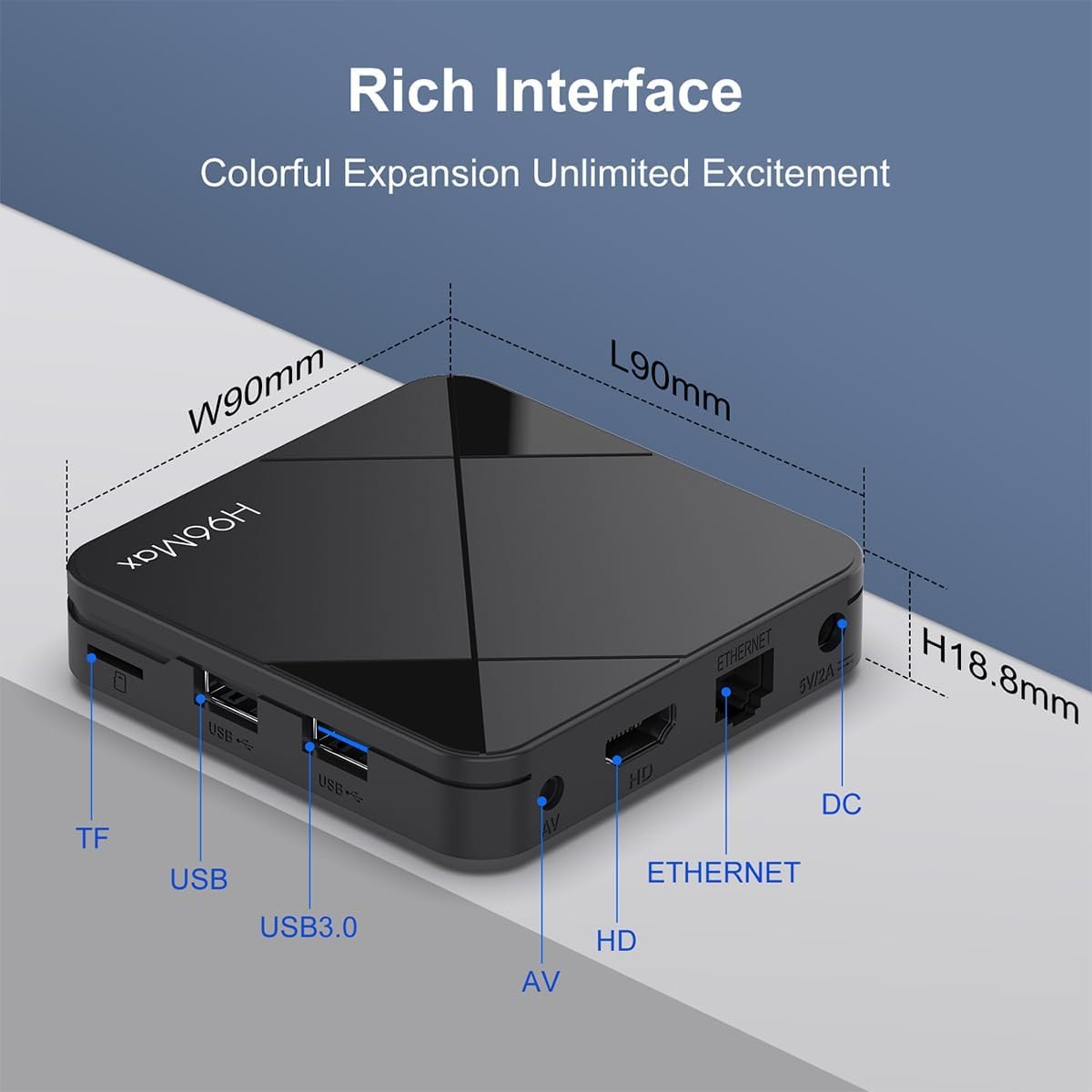 LEFFOT Android 14.0 TV Box, RK3518 4K UHD Streaming Device for TV, 2GB RAM + 16GB ROM, Smart TV Box with HDR10, Voice Control, 2.4G & 5G WiFi 6, 100M Ethernet, BT 5.4, USB 3.0, RK3518 Quad Core A53