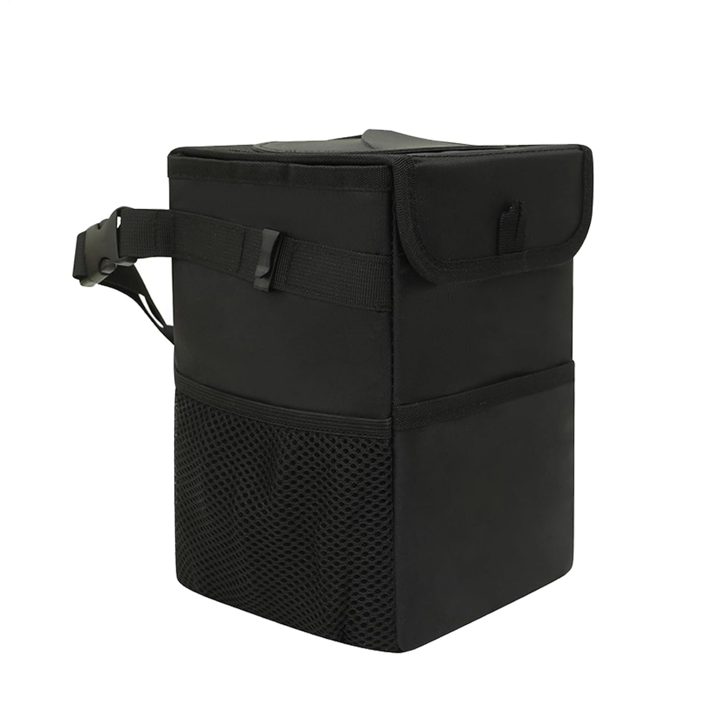 mivceklw Car Trash Can, Foldable Waste Bin, Leakproof Garbage Container, Portable Storage Reusable Design Black 1 Pack for Road Trips, Travel, Camping, Daily Use, 1 pezzo