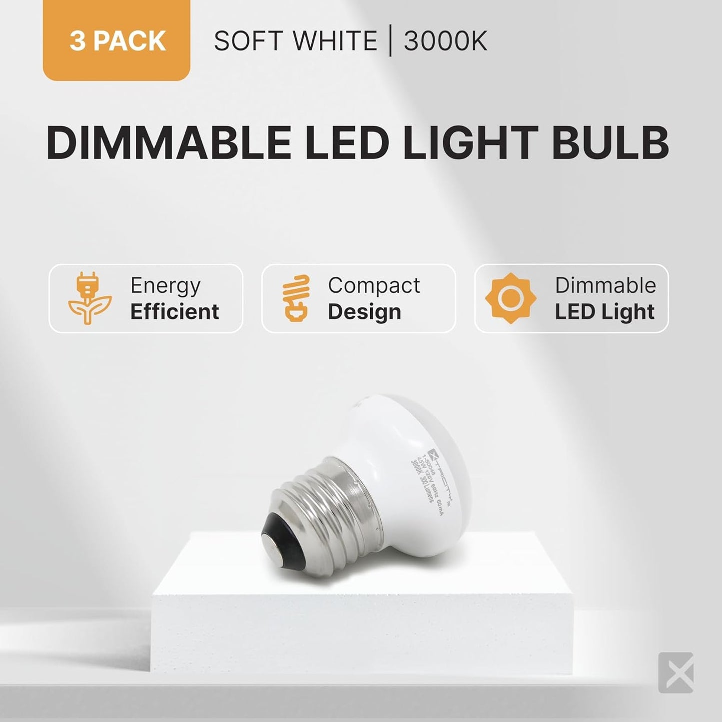 Xtricity R14 Dimmable LED Light Bulbs, E26 Base, 4.5W (40 Watt Equivalent), 3000k Soft White, 300 Lumens – Curio Cabinet Lighting, China Cabinet Lights - Mini Light Bulbs, RoHS Compliant (6 Pack)