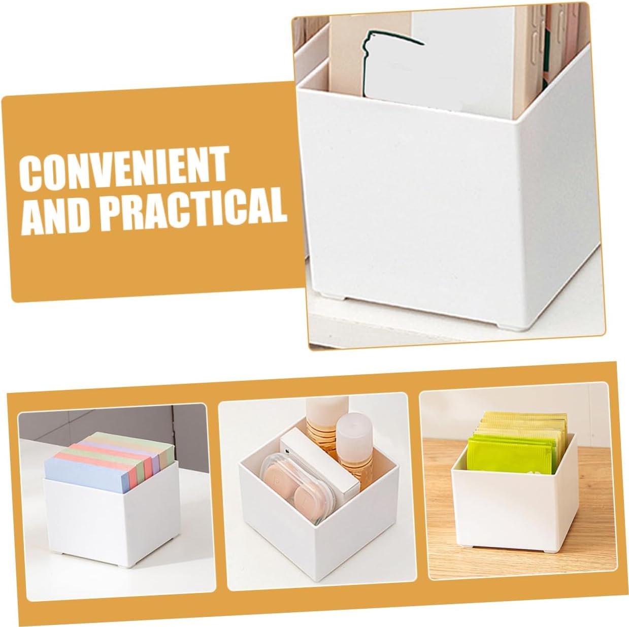 COHEALI 6pcs Storage Organizer Box for Memo Pads Compact Desktop Notepad Holder for Efficient Workspace Organization Construction Easy to Clean for Convenient Use