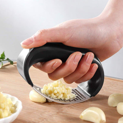 SENQIAO Garlic Press Rocker Stainless Steel Ginger Crusher Squeezer Slicer Mincer Chopper Kitchen Gadget with Ergonomic Handle (2019)