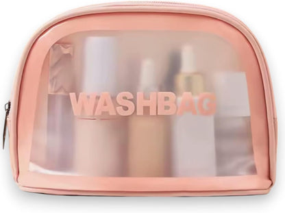 4 Washbag Bags 4 Colours Makeup Bags Travel Organizer Home Office School, 4 Color Light Blue White Pink And Black, Beauty Bags